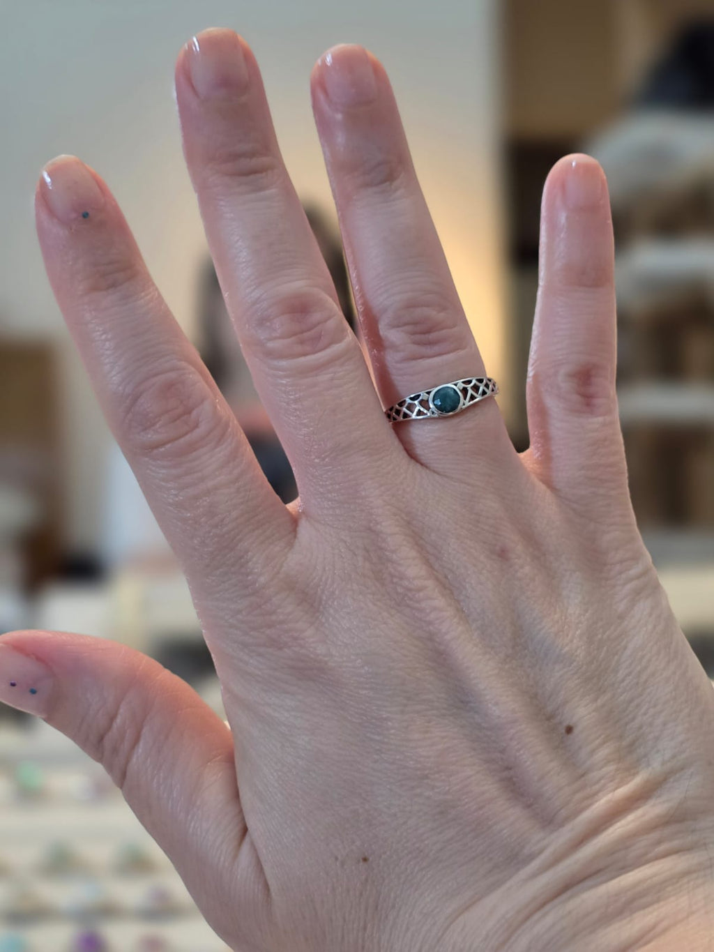 Anel em Prata 925 e Esmeralda af158a