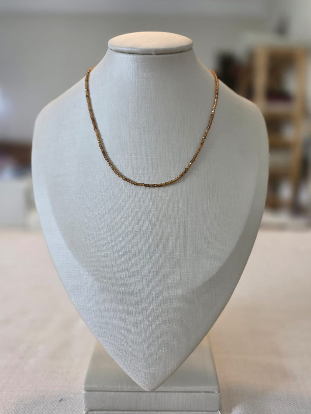 Colar em Prata 925 e Turmalina Amarela Cel 78