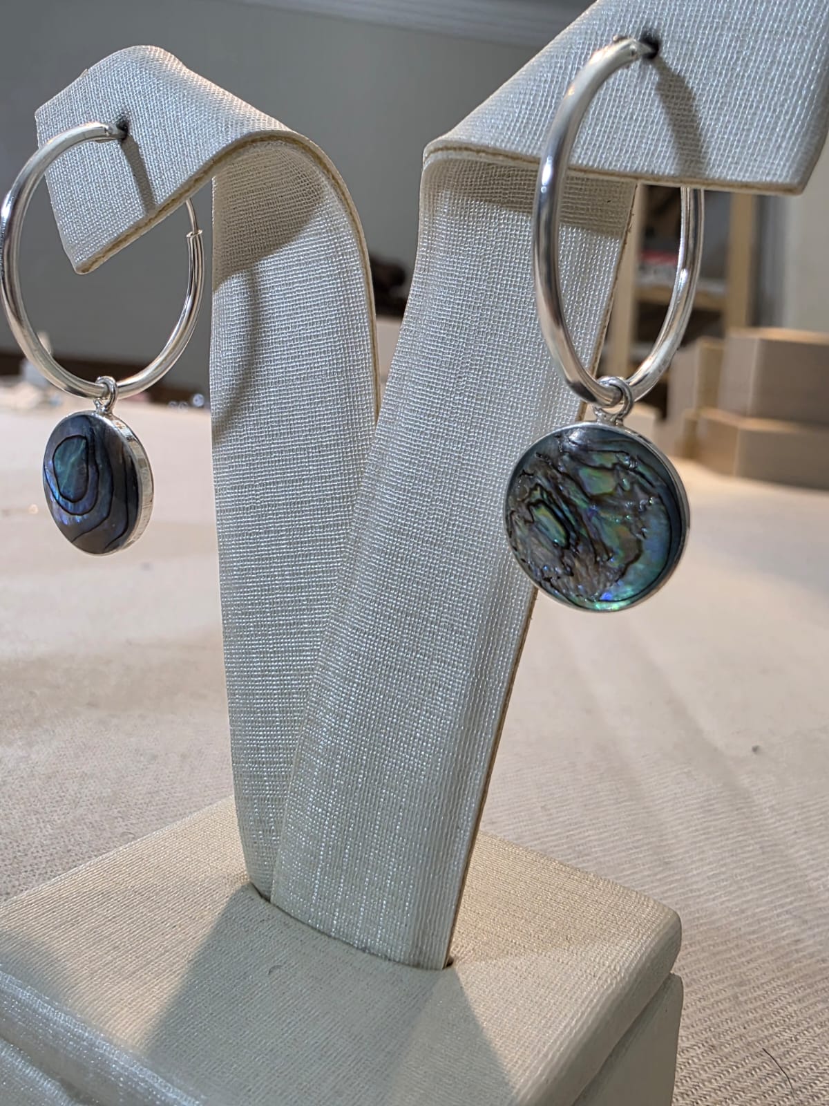 Brinco em Prata 925 e Abalone bf64