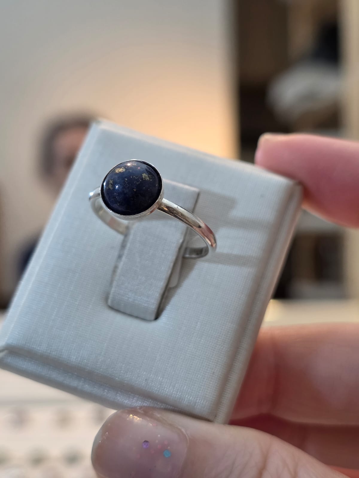 Anel em Prata 925 e Lápis Lazuli af486a