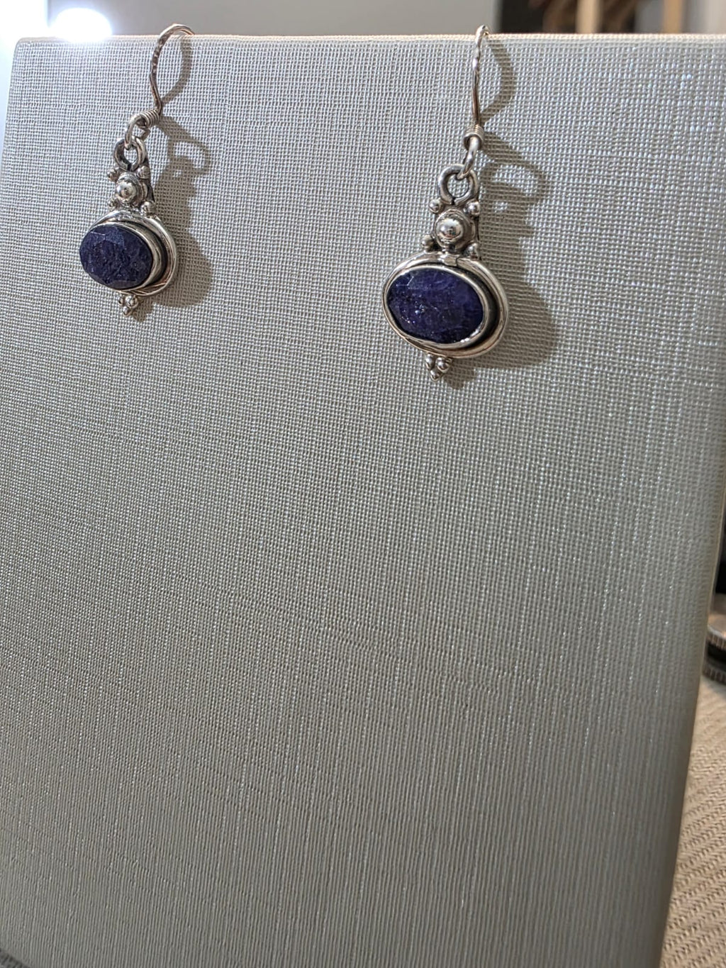 Brinco em Prata 925 e Safira bf67
