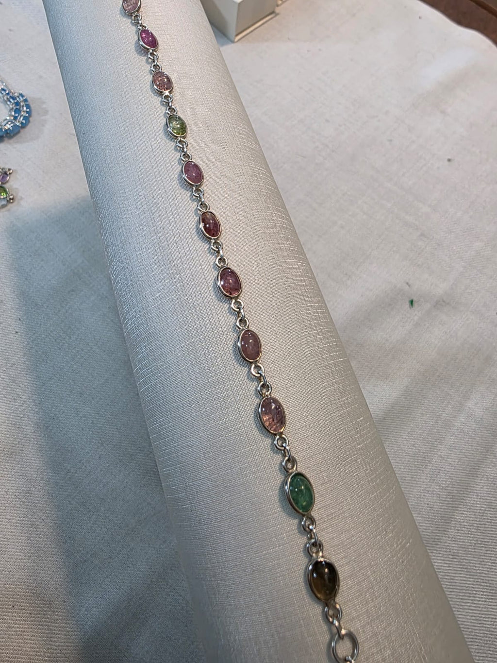 Pulseira em Prata 925 e Turmalinas P45