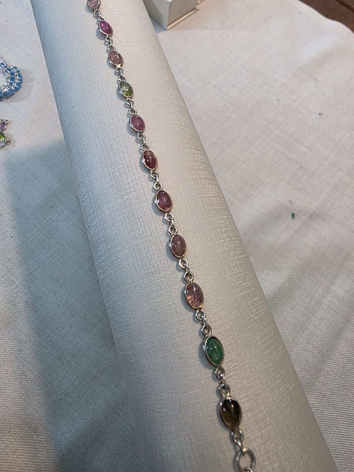 Pulseira em Prata 925 e Turmalinas P45