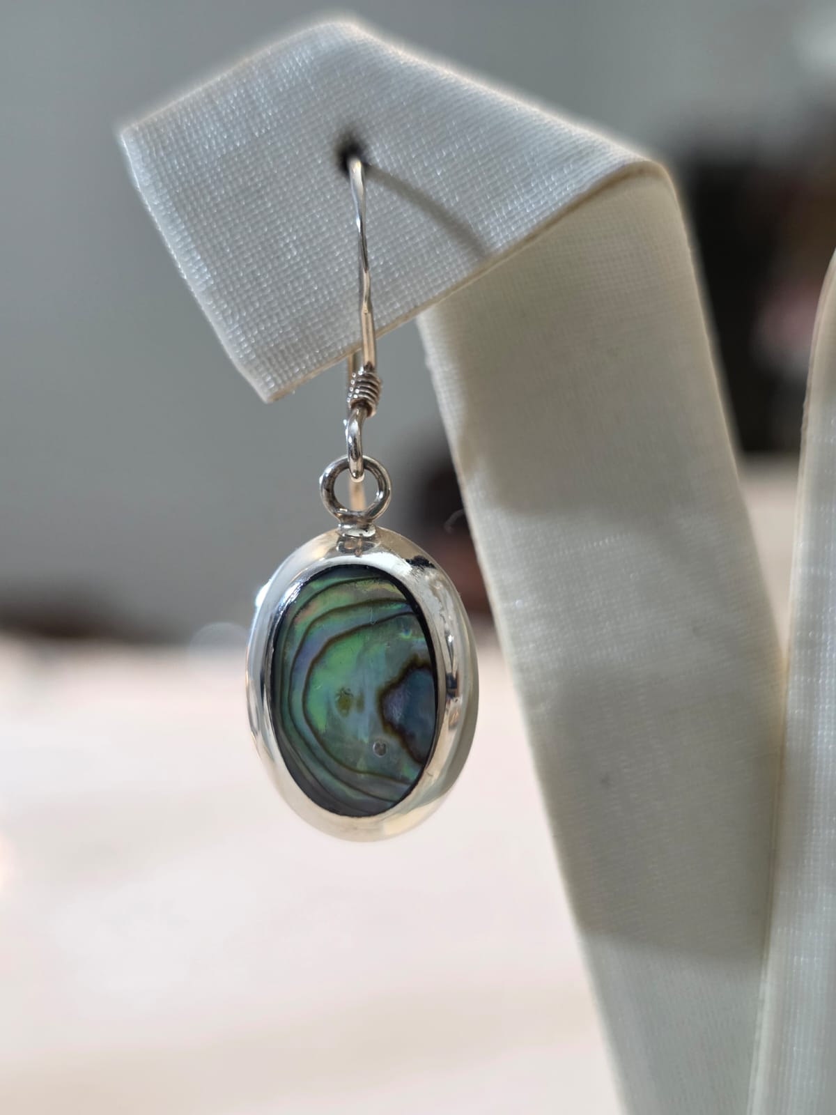 Brinco em Prata 925 e Abalone bf297