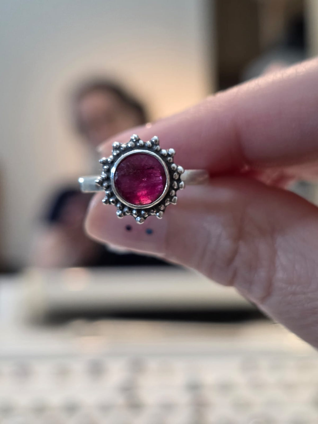 Anel em Prata 925 e Rubi af392a