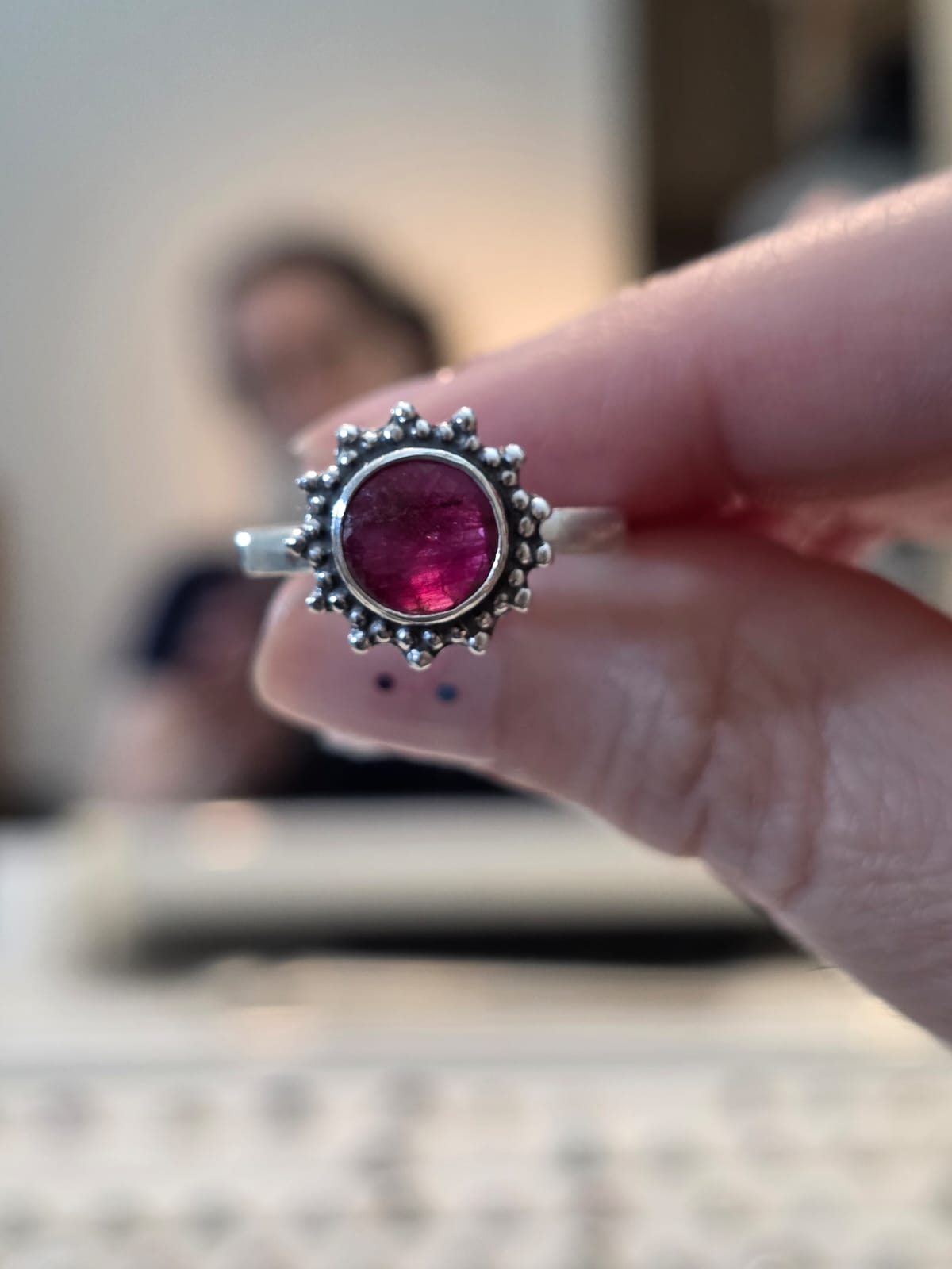 Anel em Prata 925 e Rubi af392a