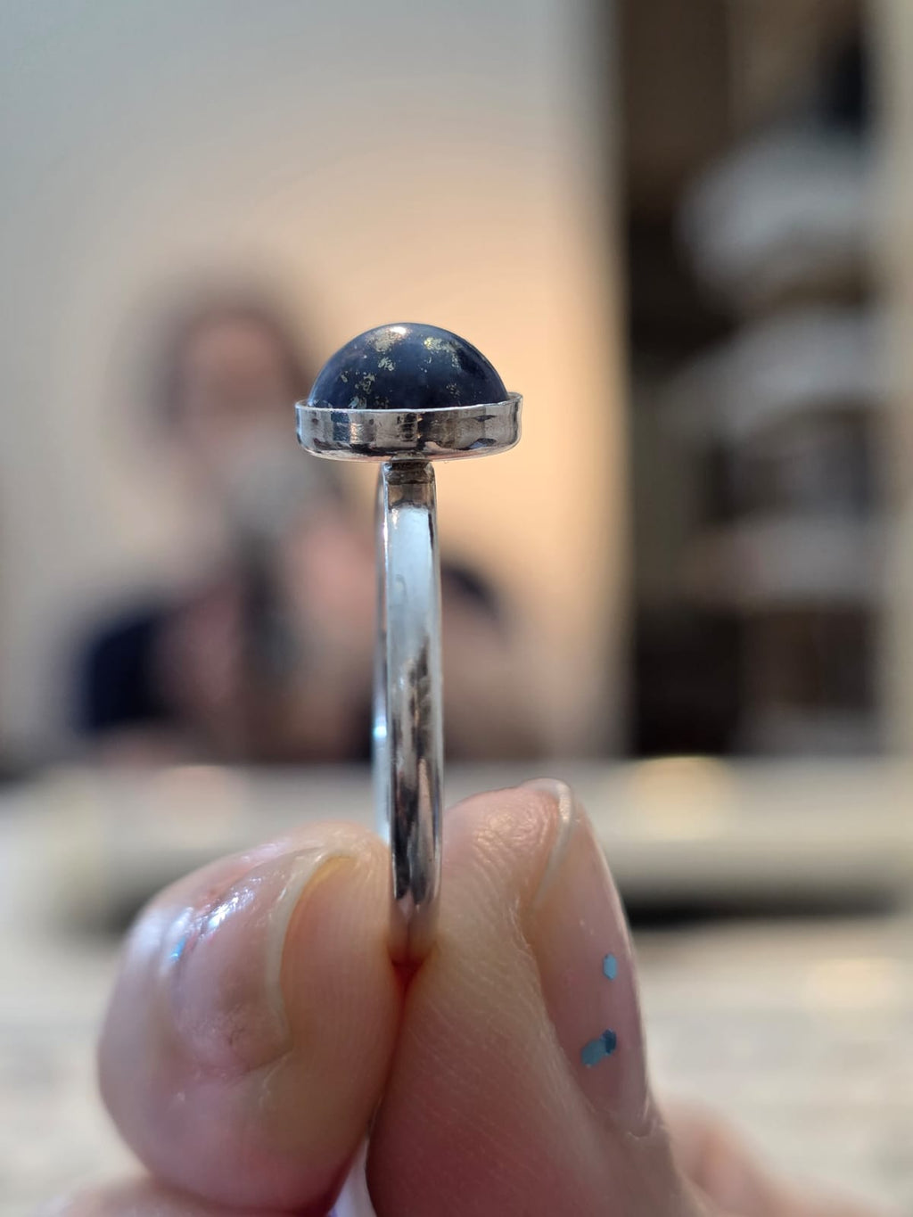 Anel em Prata 925 e Lápis Lazuli af486a