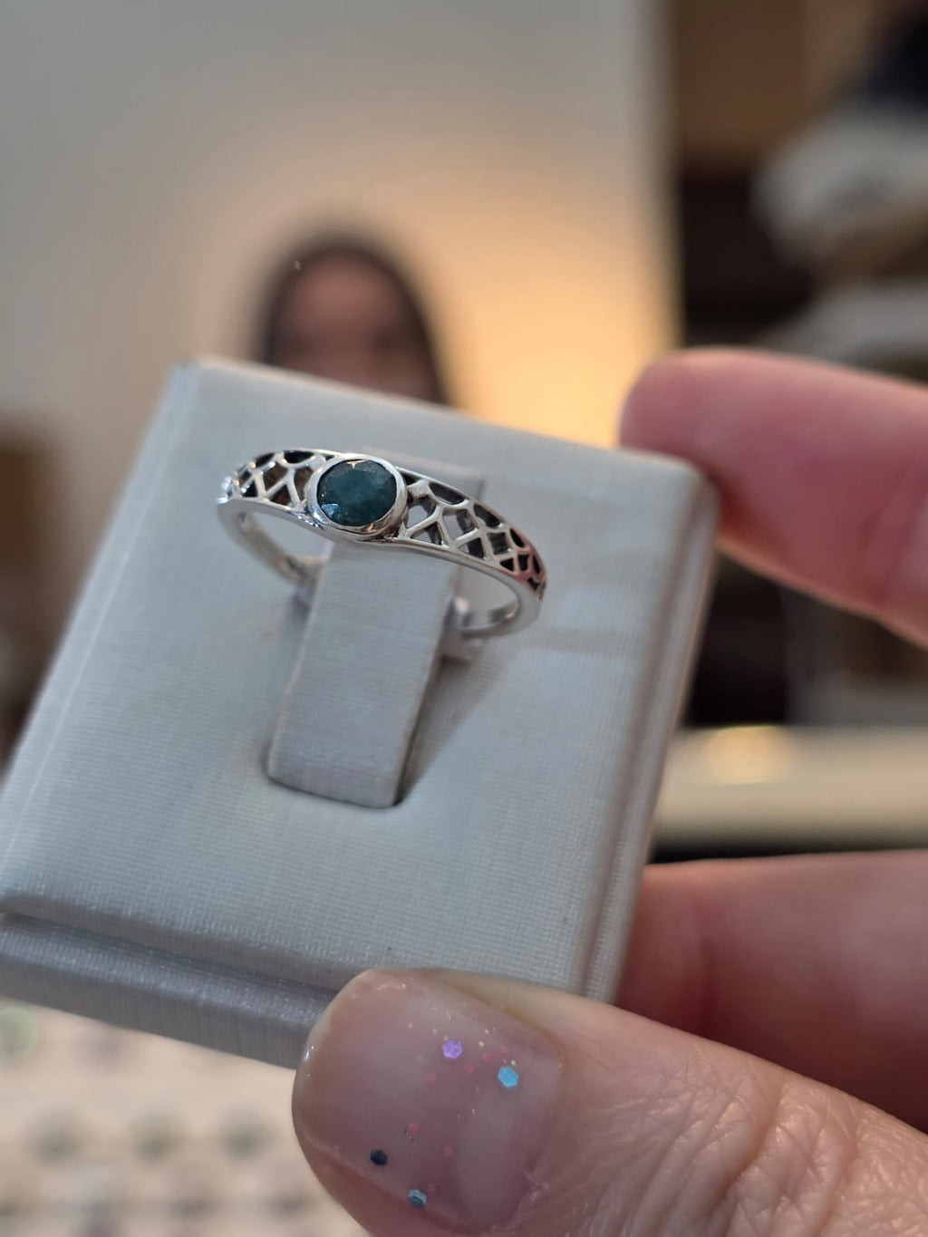 Anel em Prata 925 e Esmeralda af158a