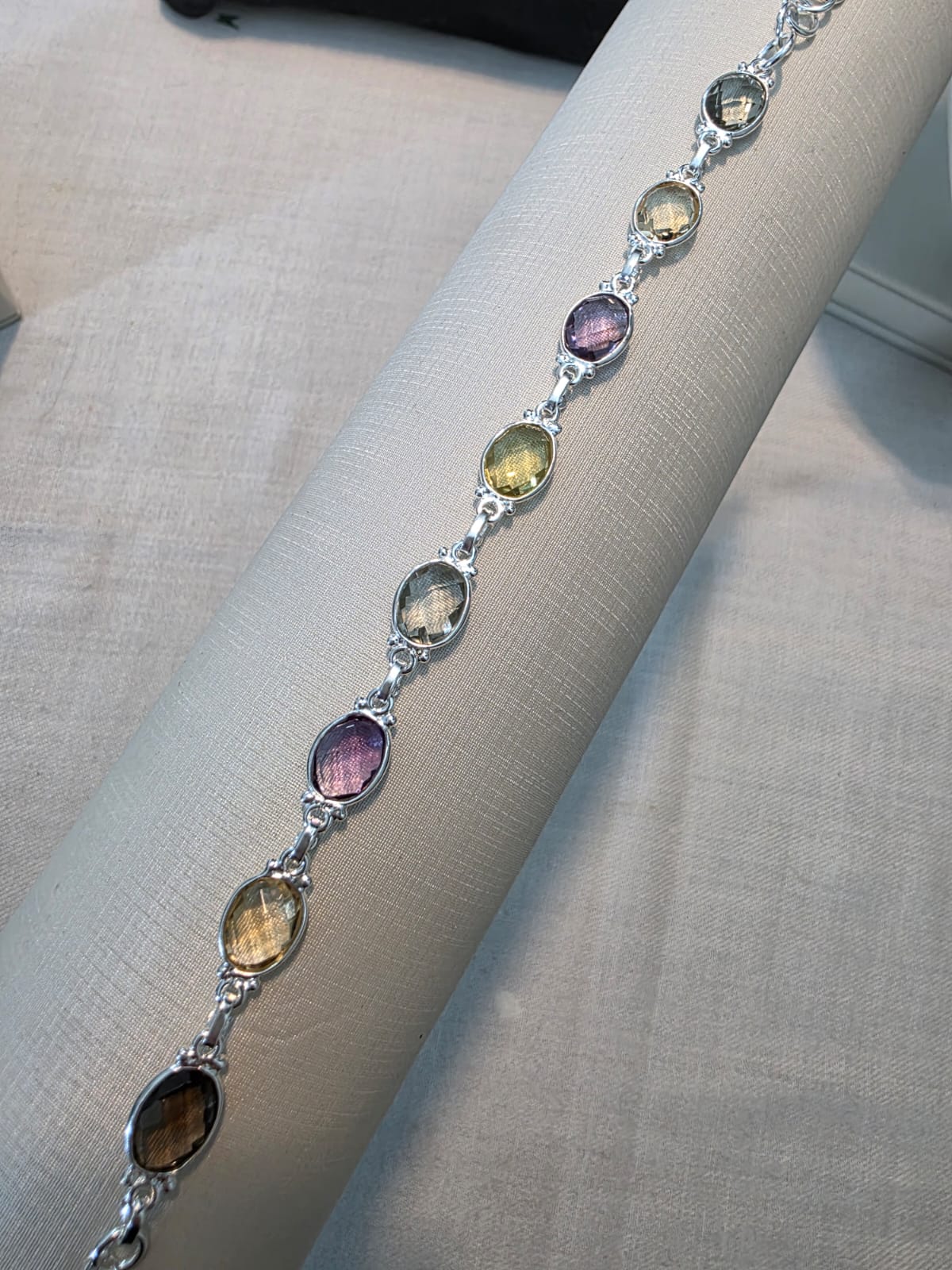 Pulseira em Prata 925 e Calcedonia P65