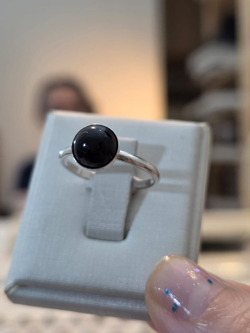 Anel em Prata 925 e Ônix af486b