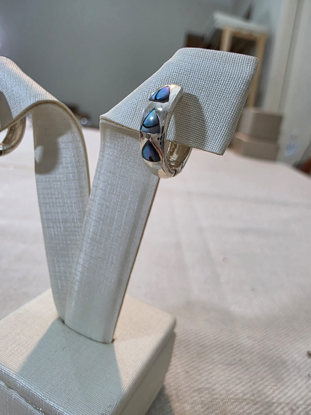 Brinco em Prata 925 e Abalone bf300