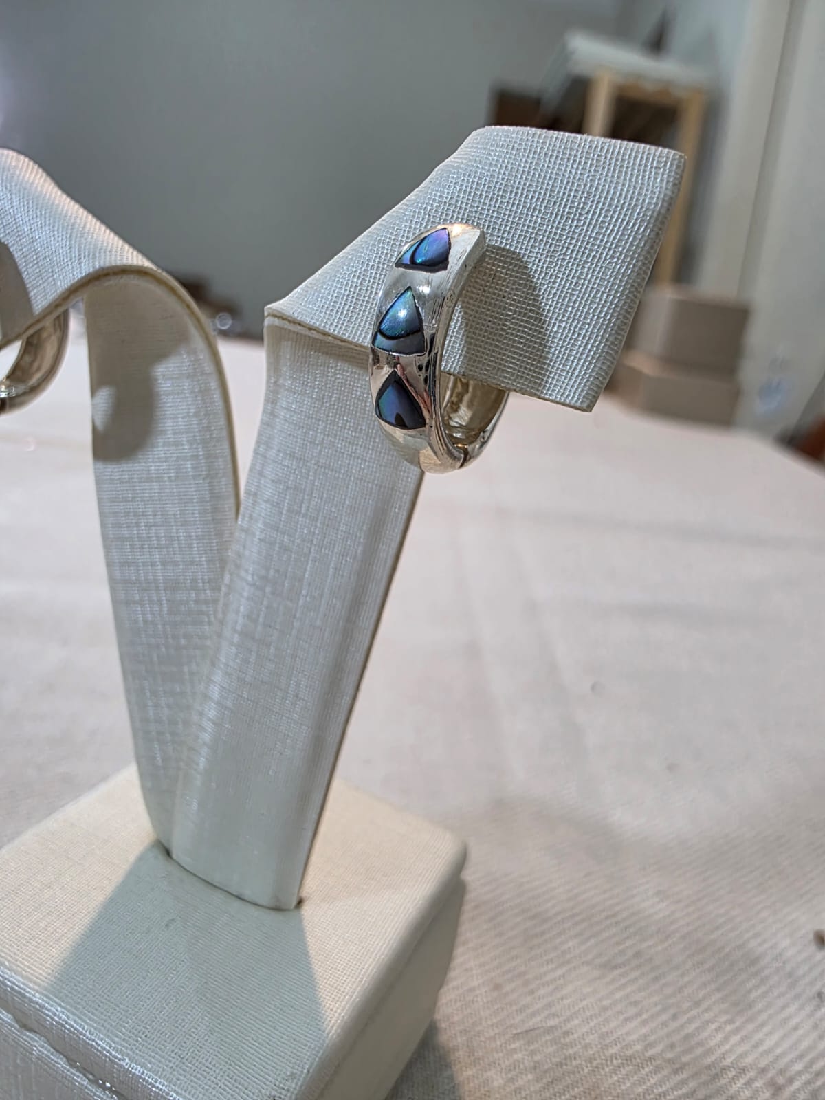 Brinco em Prata 925 e Abalone bf300