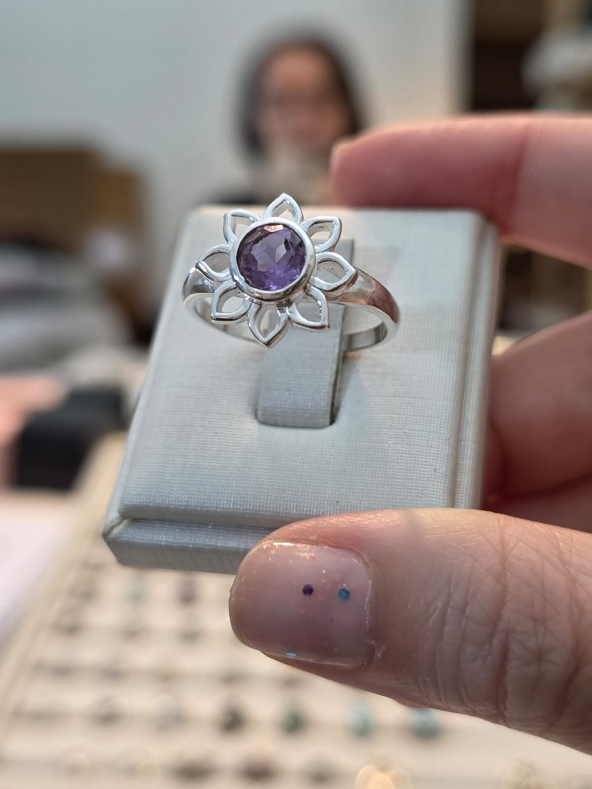 Anel em Prata 925 e Ametista af152c