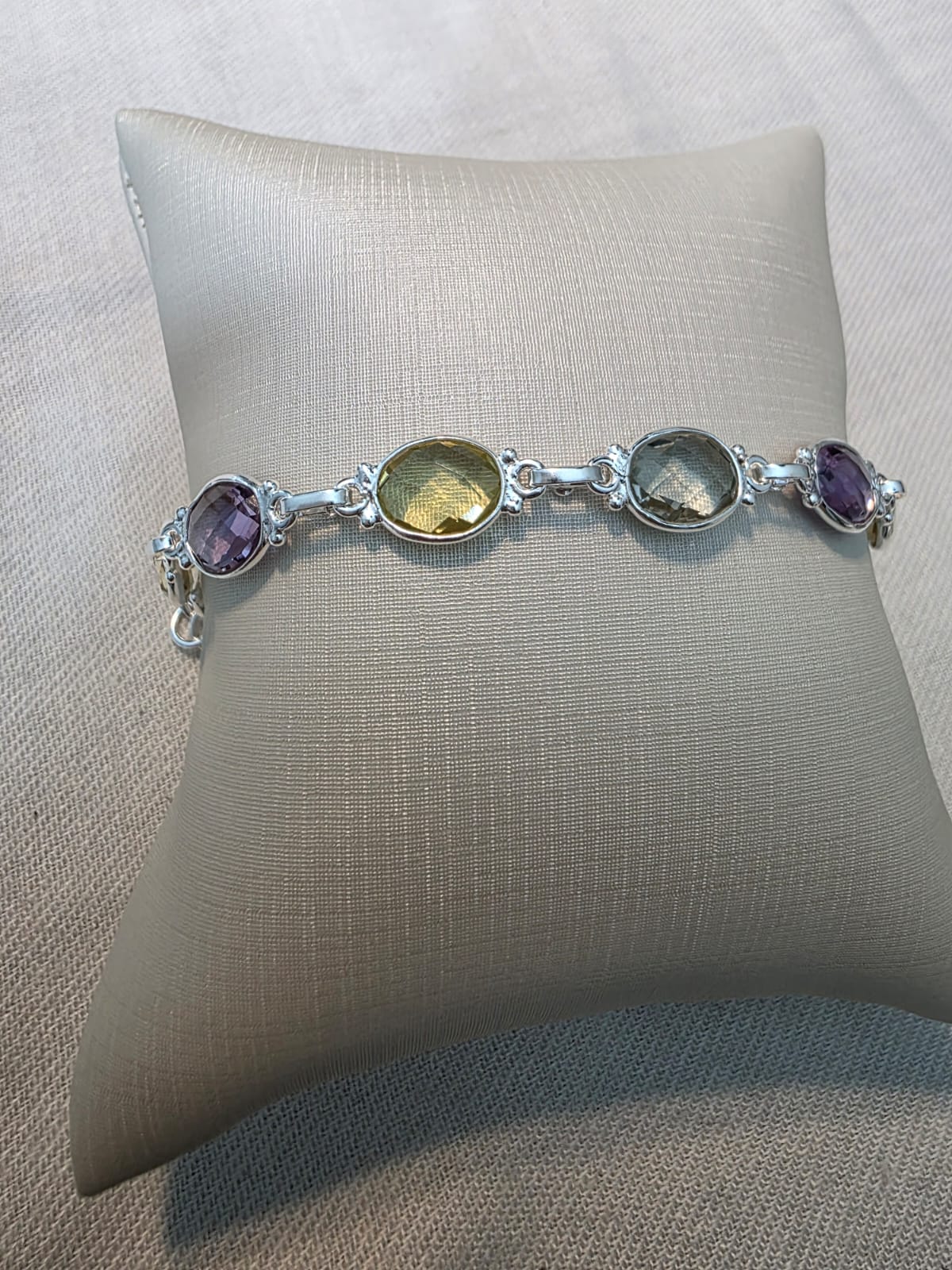 Pulseira em Prata 925 e Calcedonia P65